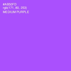 #AB50FD - Medium Purple Color Image