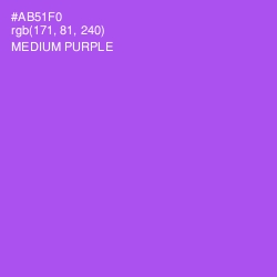 #AB51F0 - Medium Purple Color Image