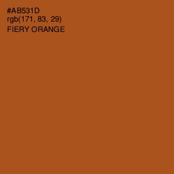 #AB531D - Fiery Orange Color Image