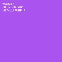 #AB53EF - Medium Purple Color Image