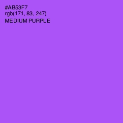 #AB53F7 - Medium Purple Color Image