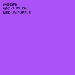 #AB53F8 - Medium Purple Color Image