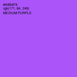 #AB54F9 - Medium Purple Color Image