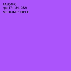 #AB54FC - Medium Purple Color Image