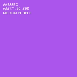 #AB55EC - Medium Purple Color Image