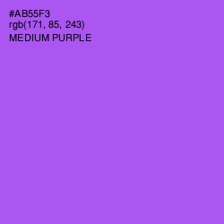 #AB55F3 - Medium Purple Color Image