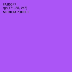 #AB55F7 - Medium Purple Color Image