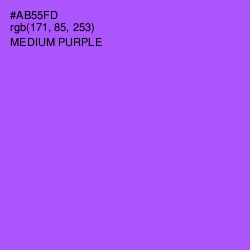 #AB55FD - Medium Purple Color Image