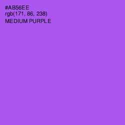 #AB56EE - Medium Purple Color Image