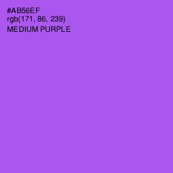 #AB56EF - Medium Purple Color Image