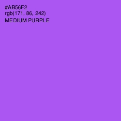 #AB56F2 - Medium Purple Color Image