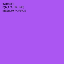 #AB56F3 - Medium Purple Color Image