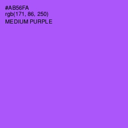 #AB56FA - Medium Purple Color Image