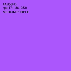 #AB56FD - Medium Purple Color Image