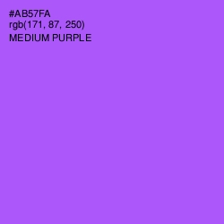 #AB57FA - Medium Purple Color Image