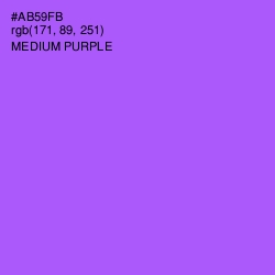 #AB59FB - Medium Purple Color Image