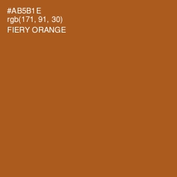 #AB5B1E - Fiery Orange Color Image