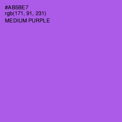 #AB5BE7 - Medium Purple Color Image