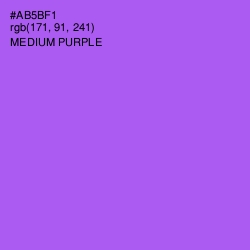 #AB5BF1 - Medium Purple Color Image
