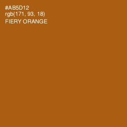 #AB5D12 - Fiery Orange Color Image