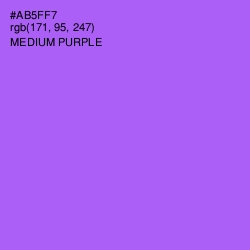 #AB5FF7 - Medium Purple Color Image