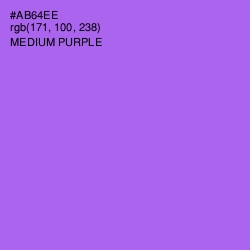#AB64EE - Medium Purple Color Image