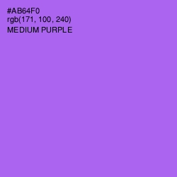 #AB64F0 - Medium Purple Color Image