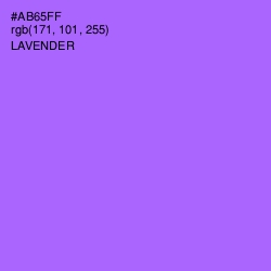 #AB65FF - Lavender Color Image