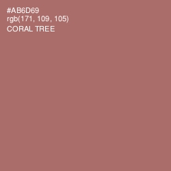 #AB6D69 - Coral Tree Color Image