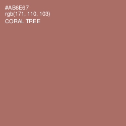 #AB6E67 - Coral Tree Color Image
