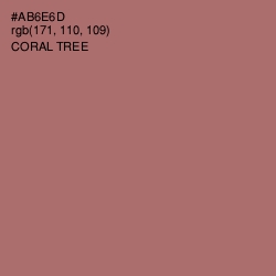 #AB6E6D - Coral Tree Color Image