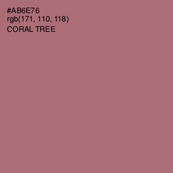 #AB6E76 - Coral Tree Color Image