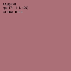 #AB6F78 - Coral Tree Color Image