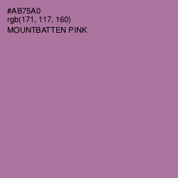 #AB75A0 - Mountbatten Pink Color Image