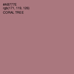 #AB777E - Coral Tree Color Image