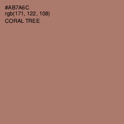 #AB7A6C - Coral Tree Color Image