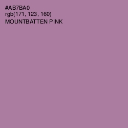 #AB7BA0 - Mountbatten Pink Color Image