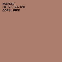 #AB7D6C - Coral Tree Color Image
