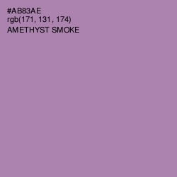 #AB83AE - Amethyst Smoke Color Image