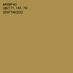 #AB8F4C - Driftwood Color Image