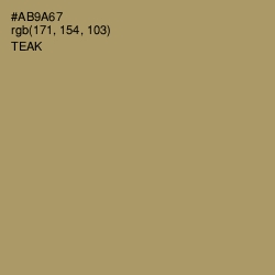 #AB9A67 - Teak Color Image