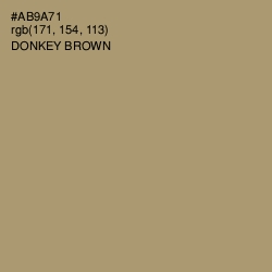 #AB9A71 - Donkey Brown Color Image