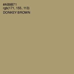 #AB9B71 - Donkey Brown Color Image