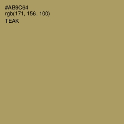#AB9C64 - Teak Color Image