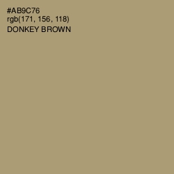 #AB9C76 - Donkey Brown Color Image