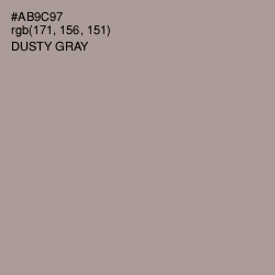 #AB9C97 - Dusty Gray Color Image