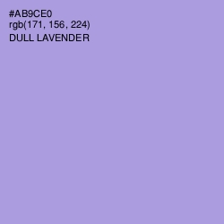 #AB9CE0 - Dull Lavender Color Image