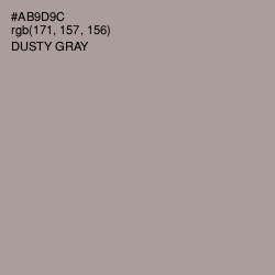 #AB9D9C - Dusty Gray Color Image