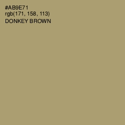 #AB9E71 - Donkey Brown Color Image