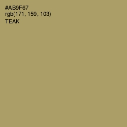 #AB9F67 - Teak Color Image